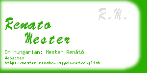 renato mester business card